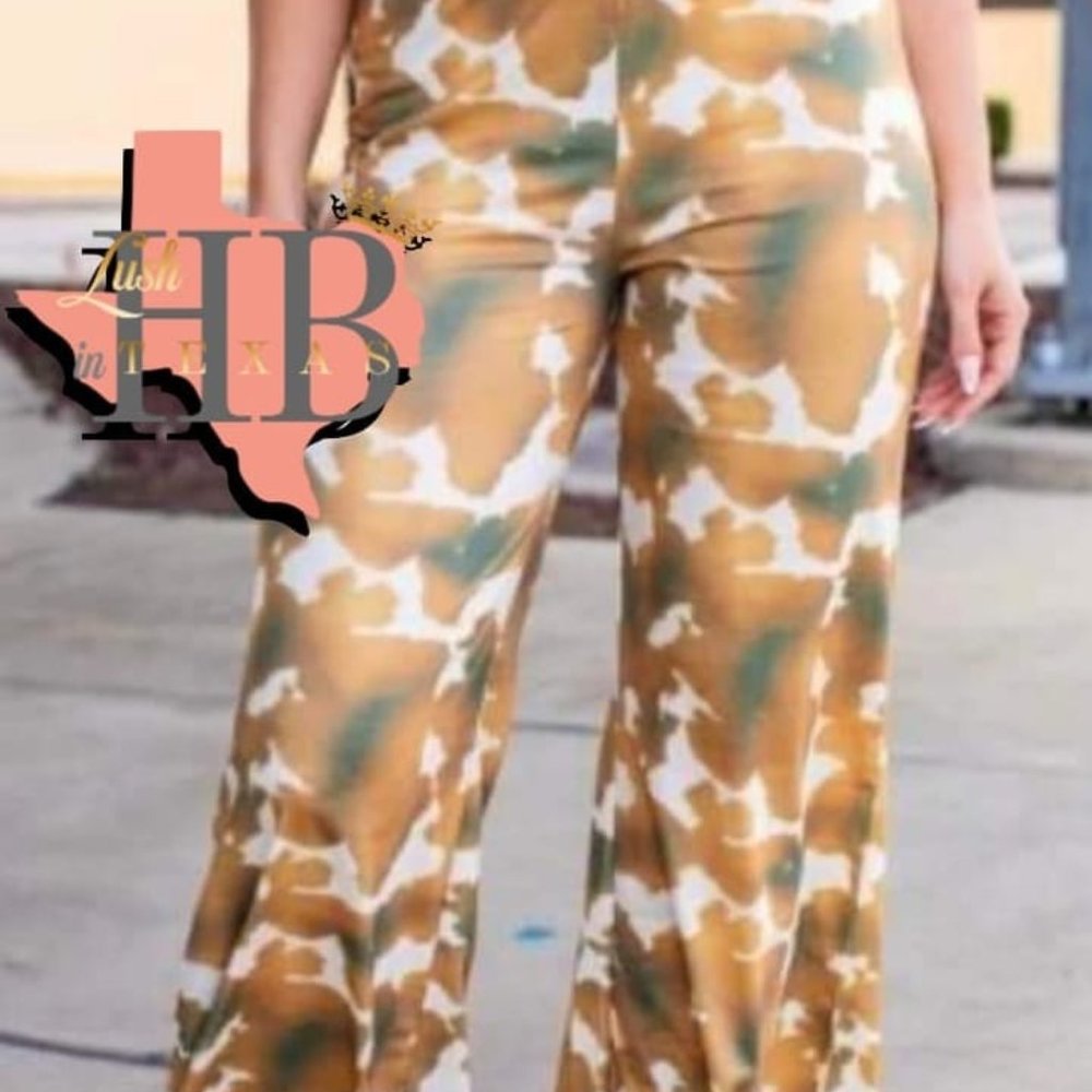 COW PRINT PANTS